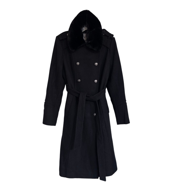 Vince Camuto Jackets & Blazers - Vince Camuto Black Faux Fur Collar  Coat